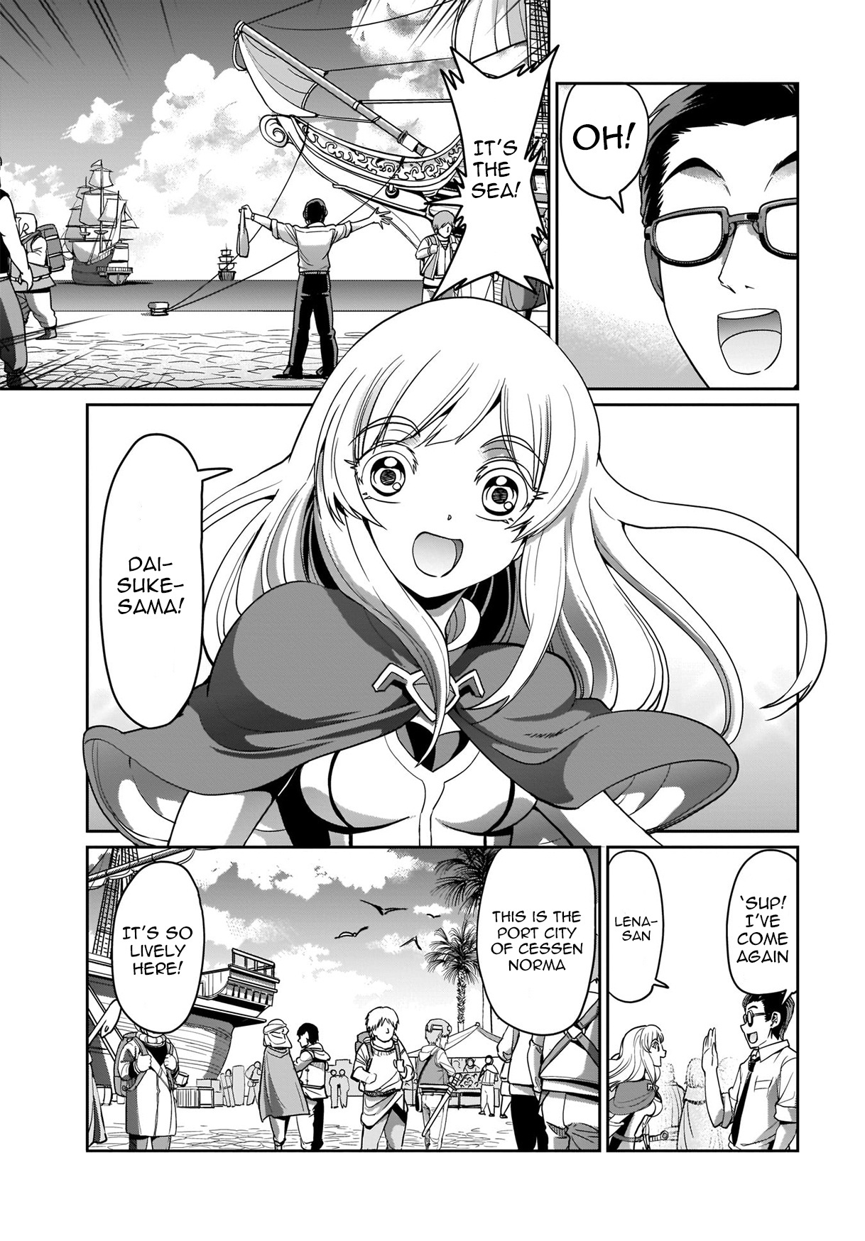 Isekai Shokan Ojisan No Ju Muso Life Sabage Suki Salary Man Ha Kaisha Owari Ni Isekai He Chokuki Suru - Vol.1 Chapter 4: Meeting In The Port City