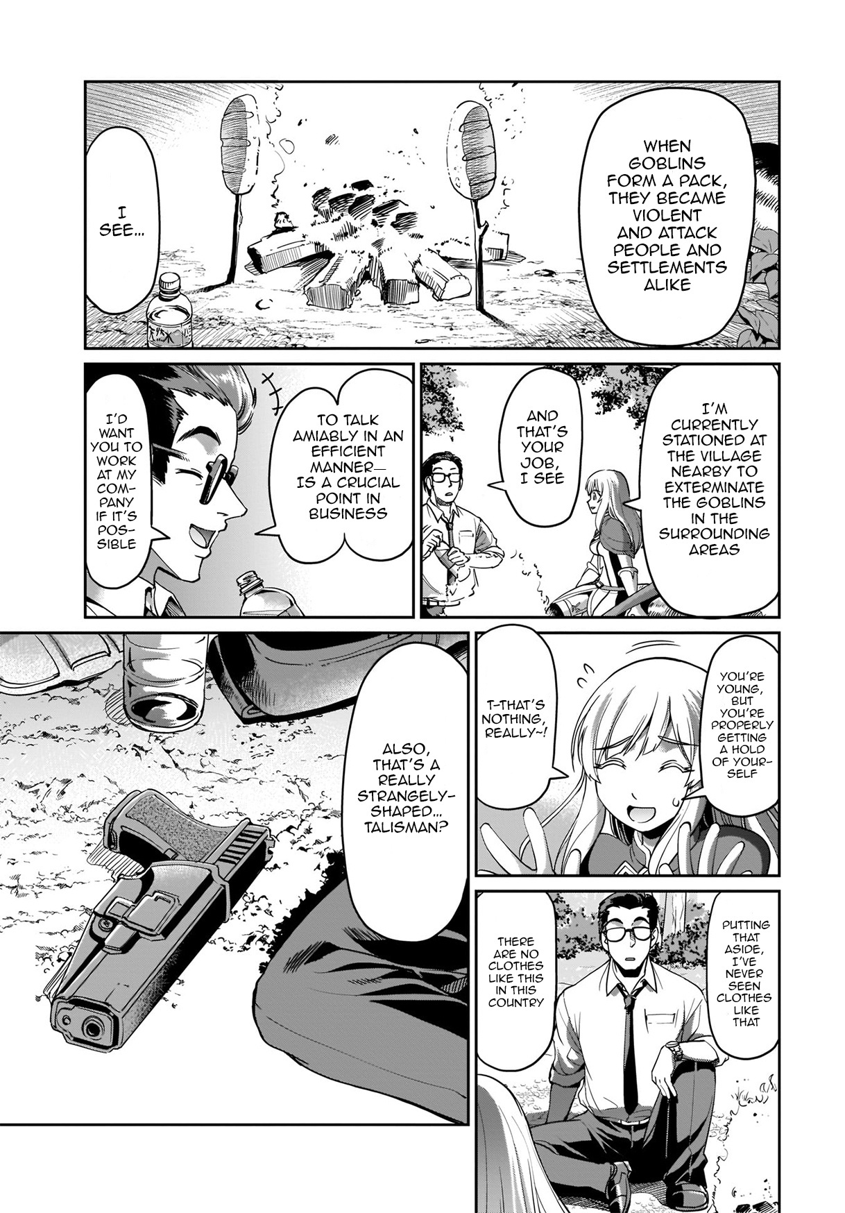 Isekai Shokan Ojisan No Ju Muso Life Sabage Suki Salary Man Ha Kaisha Owari Ni Isekai He Chokuki Suru - Vol.1 Chapter 1: Another World And Guns