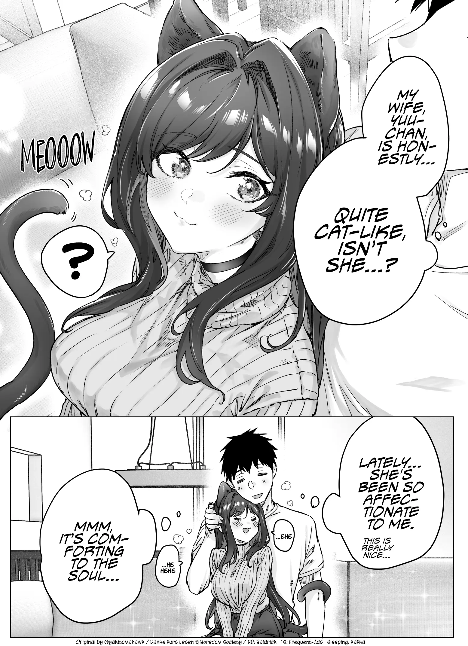 The Tsuntsuntsuntsuntsuntsun Tsuntsuntsuntsuntsundere Girl Getting Less And Less Tsun Day By Day - Vol.2 Chapter 41.5: The Tsundere Wife Is Affectionate Like A Cat At Home