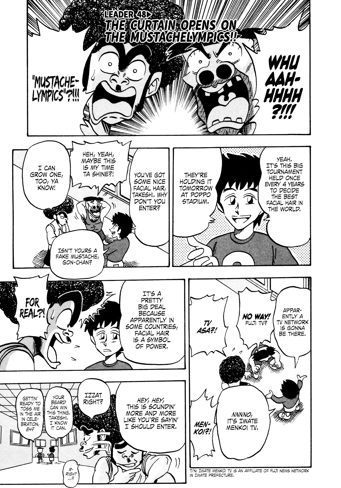 Seikimatsu Leader Den Takeshi! - Vol.3 Chapter 48: The Curtain Opens On The Mustachelympics!!