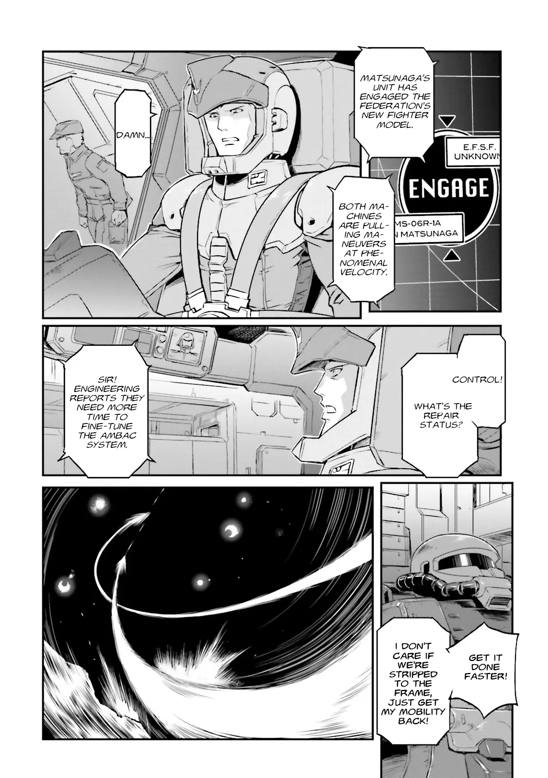 Mobile Suit Gundam Msv-R Legend Of The Universal Century Heroes: The Fabulous Shin Matsunaga - Vol.6 Chapter 30: Dog Fight