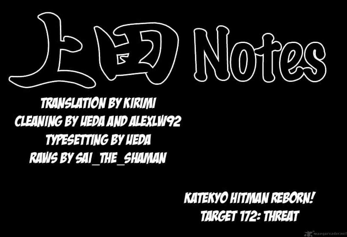 Kateikyoushi Hitman Reborn! - Chapter 172 : Threat