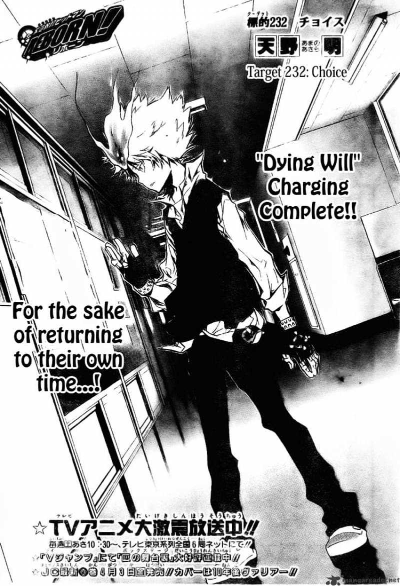 Kateikyoushi Hitman Reborn! - Chapter 232 : Choice