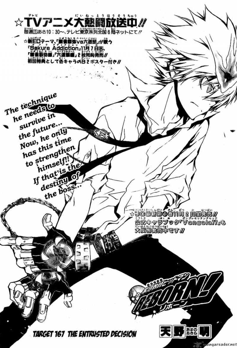 Kateikyoushi Hitman Reborn! - Chapter 167 : The Entrusted Decision