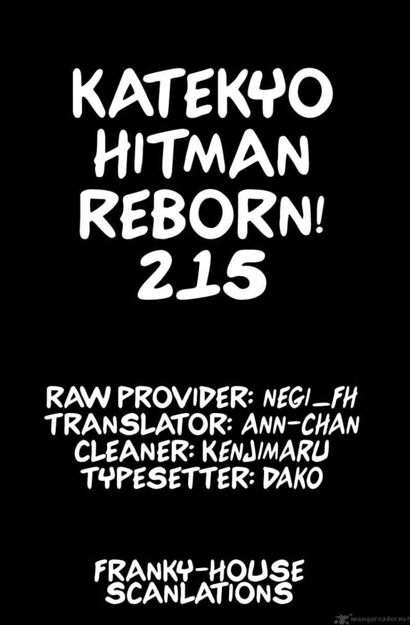 Kateikyoushi Hitman Reborn! - Chapter 215 : Loyalty