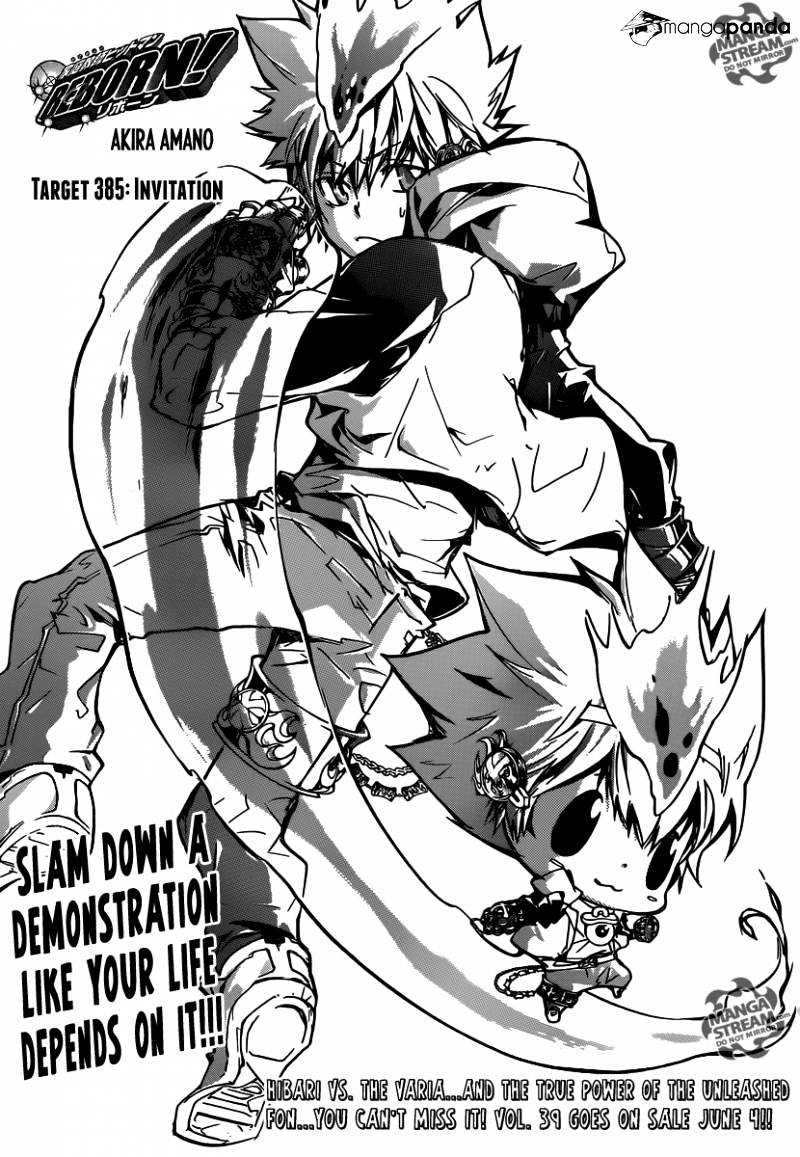 Kateikyoushi Hitman Reborn! - Chapter 385 : Invitation