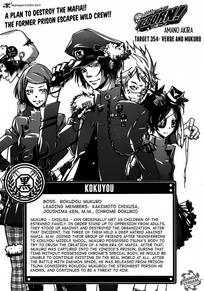 Kateikyoushi Hitman Reborn! - Chapter 354 : Verde And Mukuro