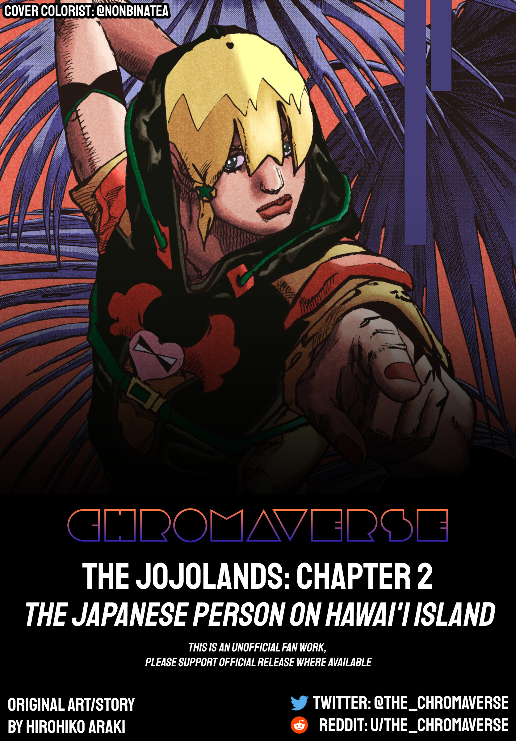 Jojo's Bizarre Adventure Part 9 - The Jojolands (Fan-Colored) - Chapter 2: The Japanese Person On Hawai’i Island