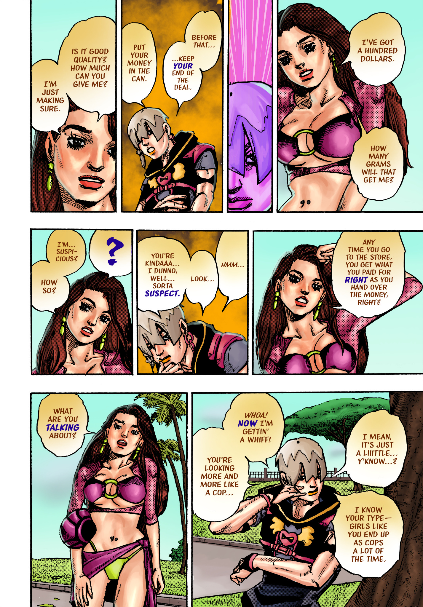 Jojo's Bizarre Adventure Part 9 - The Jojolands (Fan-Colored) - Chapter 2: The Japanese Person On Hawai’i Island