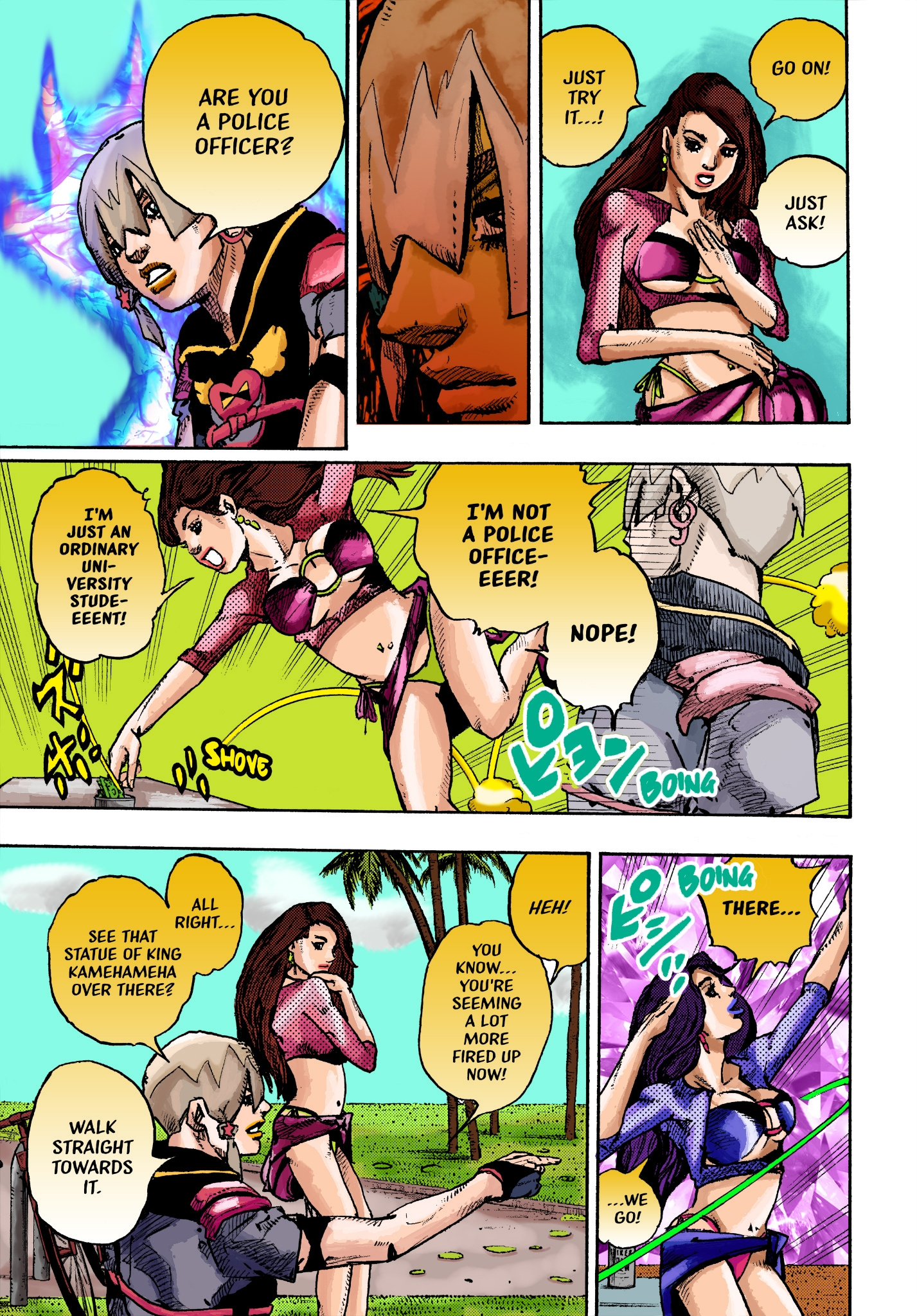 Jojo's Bizarre Adventure Part 9 - The Jojolands (Fan-Colored) - Chapter 2: The Japanese Person On Hawai’i Island