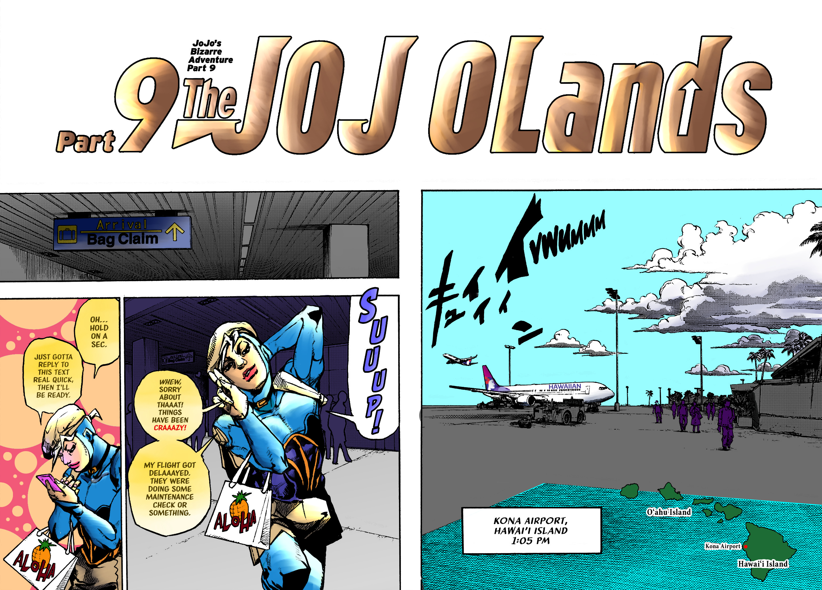 Jojo's Bizarre Adventure Part 9 - The Jojolands (Fan-Colored) - Chapter 2: The Japanese Person On Hawai’i Island