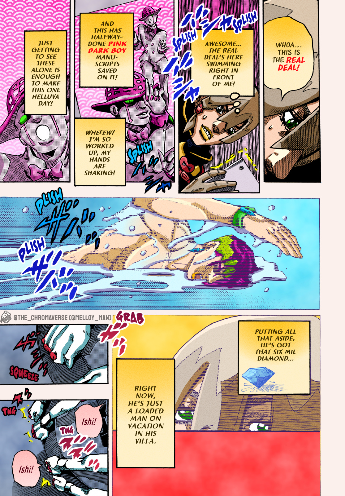 Jojo's Bizarre Adventure Part 9 - The Jojolands (Fan-Colored) - Chapter 3: Search For The Diamond In The Mansion