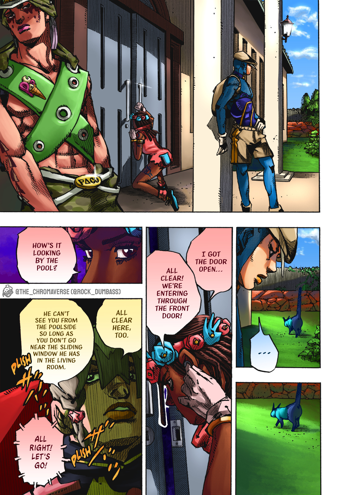 Jojo's Bizarre Adventure Part 9 - The Jojolands (Fan-Colored) - Chapter 3: Search For The Diamond In The Mansion