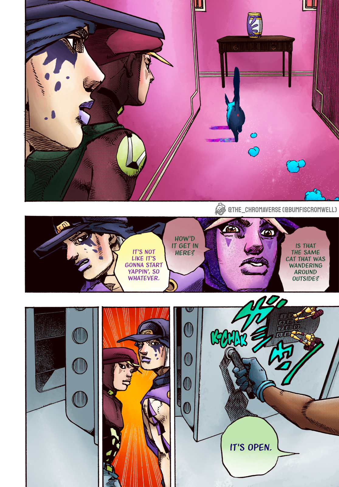 Jojo's Bizarre Adventure Part 9 - The Jojolands (Fan-Colored) - Chapter 3: Search For The Diamond In The Mansion