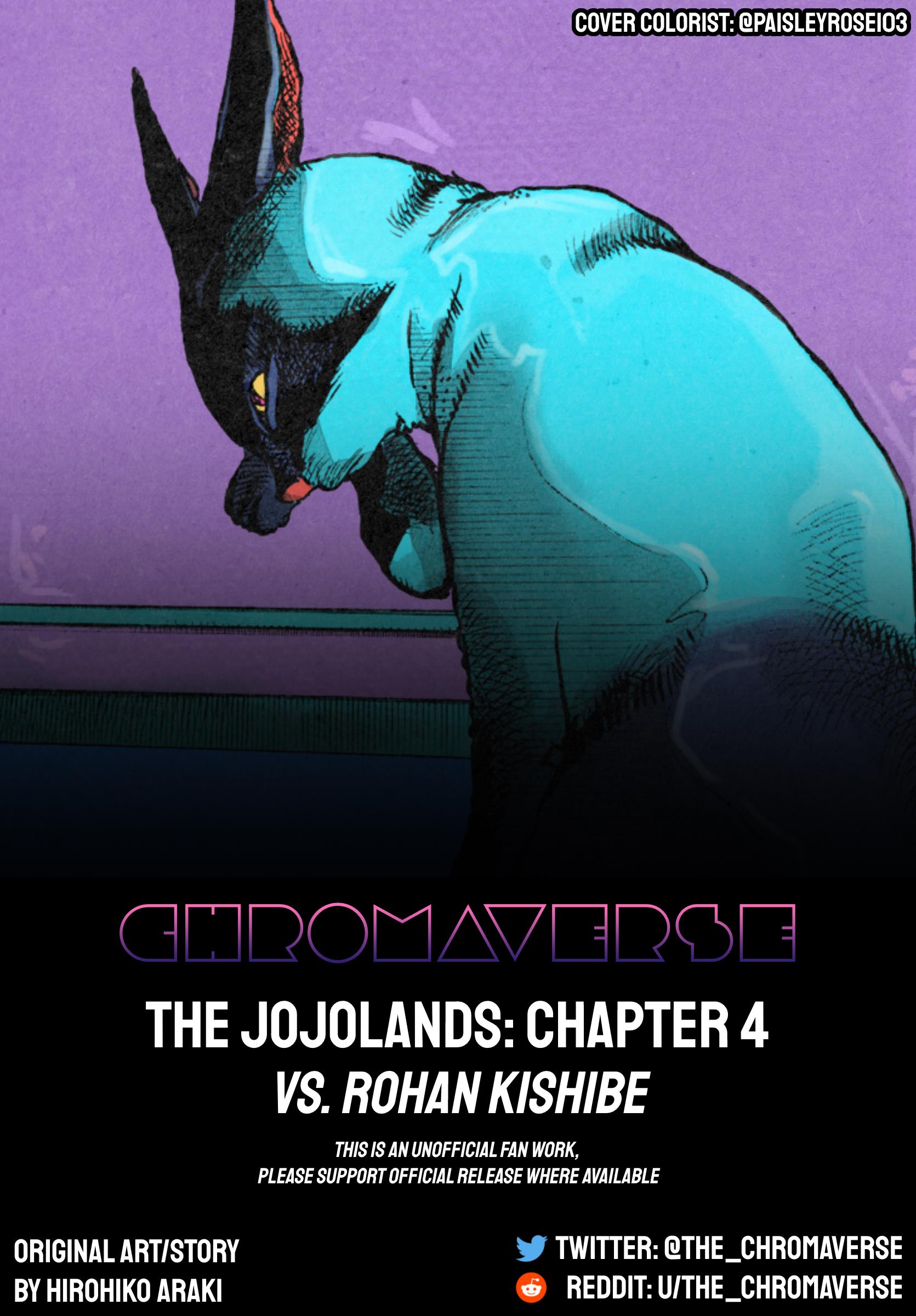 Jojo's Bizarre Adventure Part 9 - The Jojolands (Fan-Colored) - Chapter 4: Ch. 4 - Vs. Rohan Kishibe