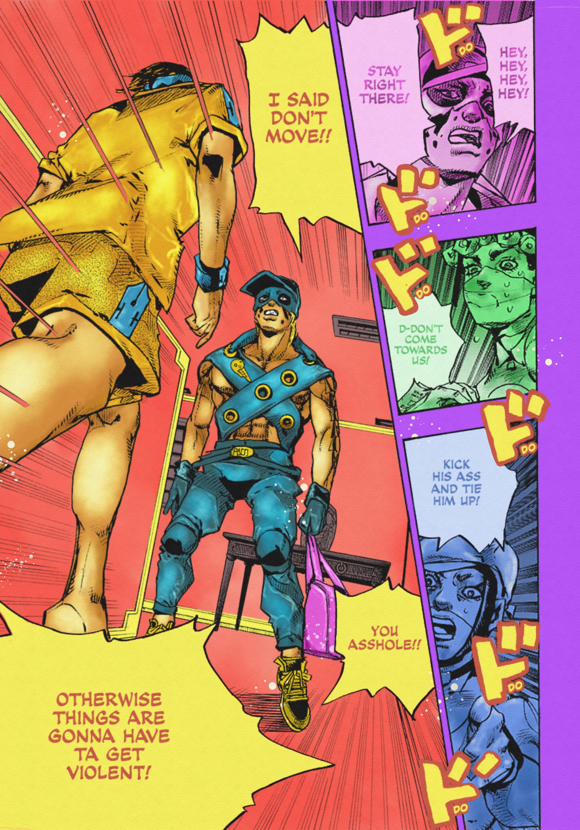 Jojo's Bizarre Adventure Part 9 - The Jojolands (Fan-Colored) - Chapter 4: Ch. 4 - Vs. Rohan Kishibe