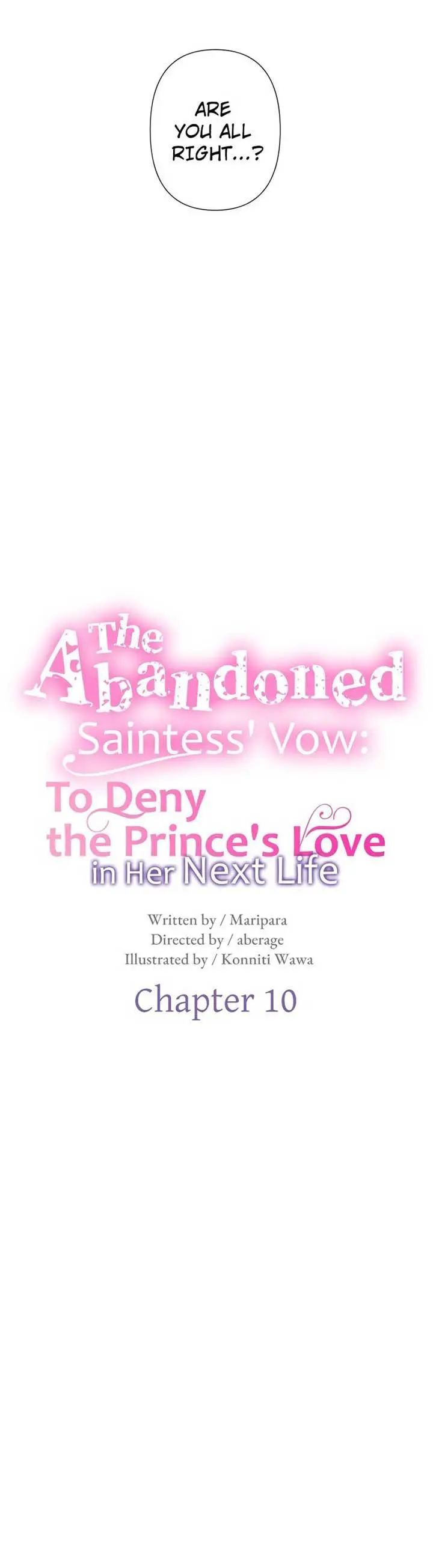 The Abandoned Saintess’s Vow: To Deny The Prince’s Love In Her Next Life - Chapter 10