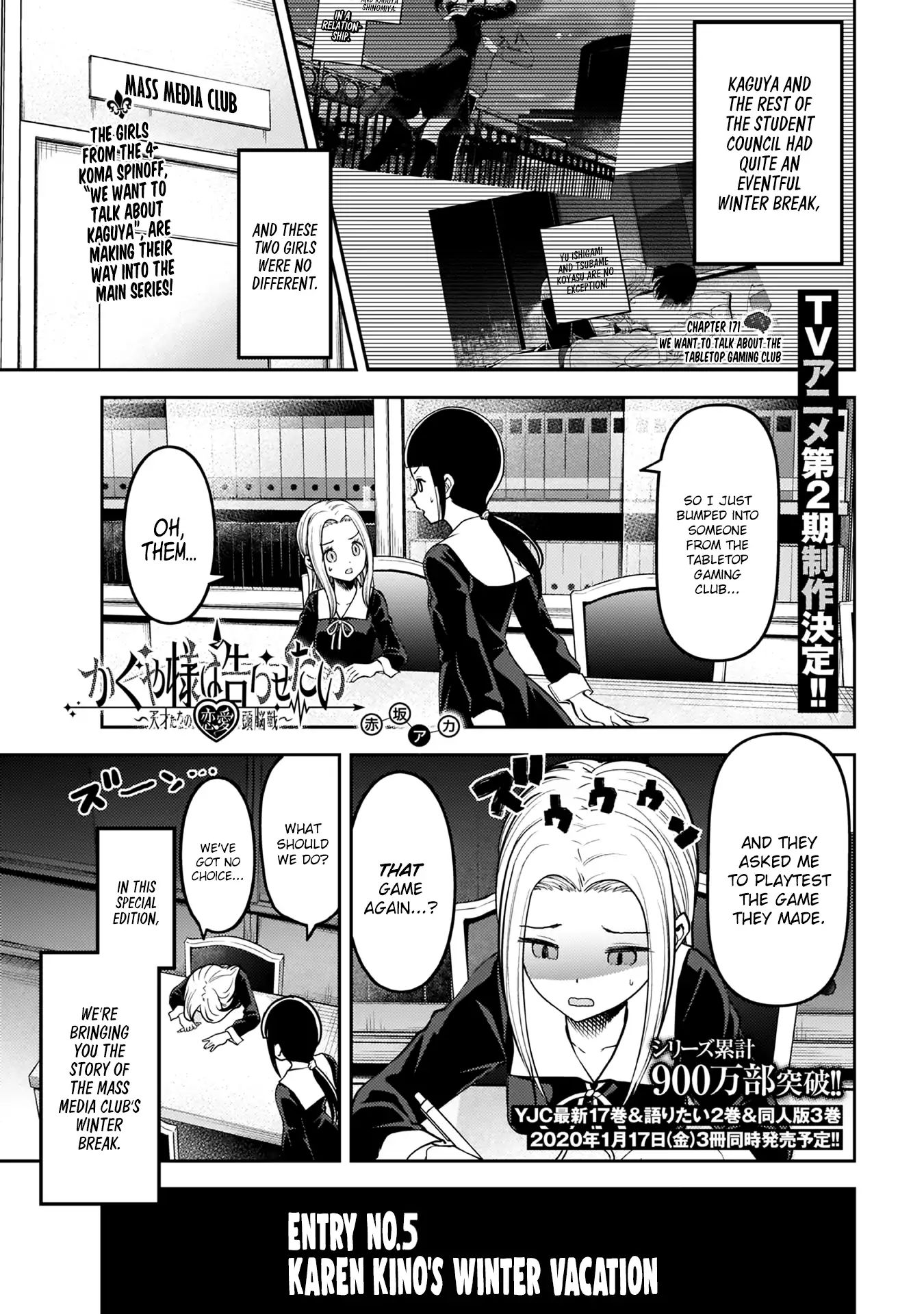 Kaguya-Sama Wa Kokurasetai - Tensai-Tachi No Renai Zunousen - Chapter 171: We Want To Talk About The Tabletop Gaming Club