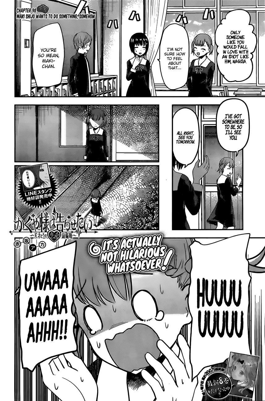 Kaguya-Sama Wa Kokurasetai - Tensai-Tachi No Renai Zunousen - Chapter 98: Maki Shijo Wants To Do Something, Somehow