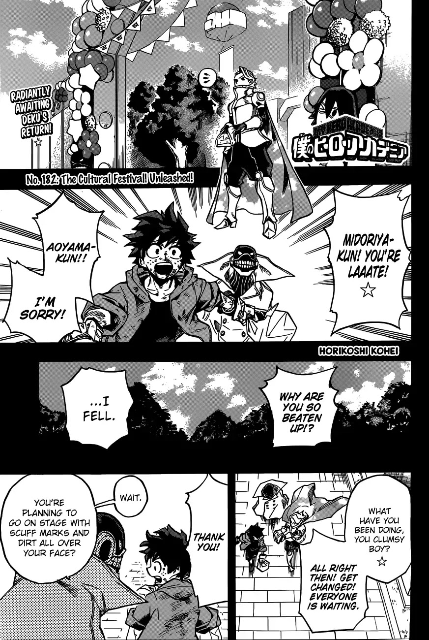 Boku No Hero Academia - Chapter 182: The Cultural Festival! Unleashed!