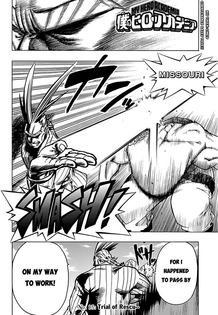 Boku No Hero Academia - Chapter 13 : Trial Of Rescu--