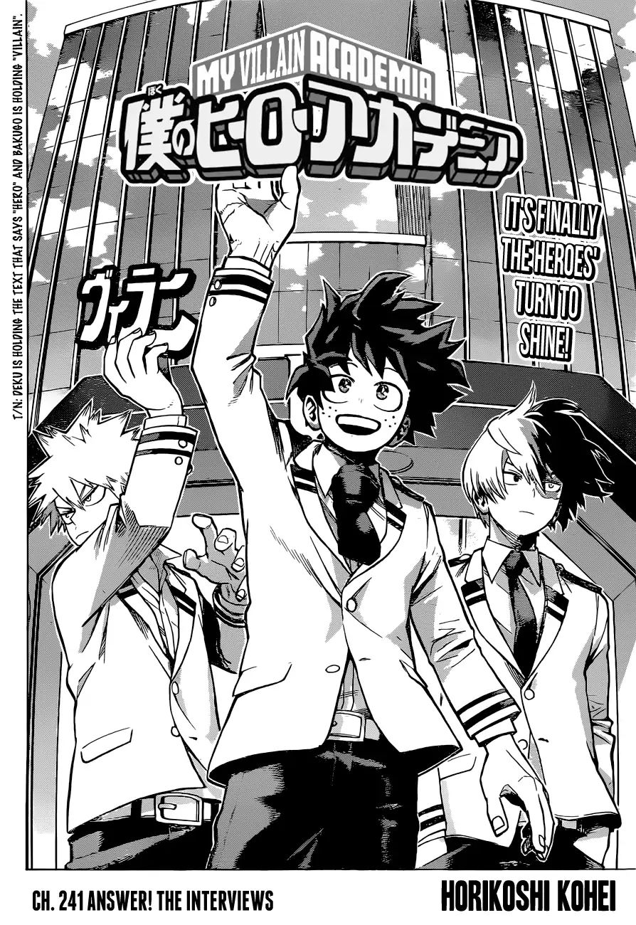 Boku No Hero Academia - Chapter 241: Answer! The Interviews