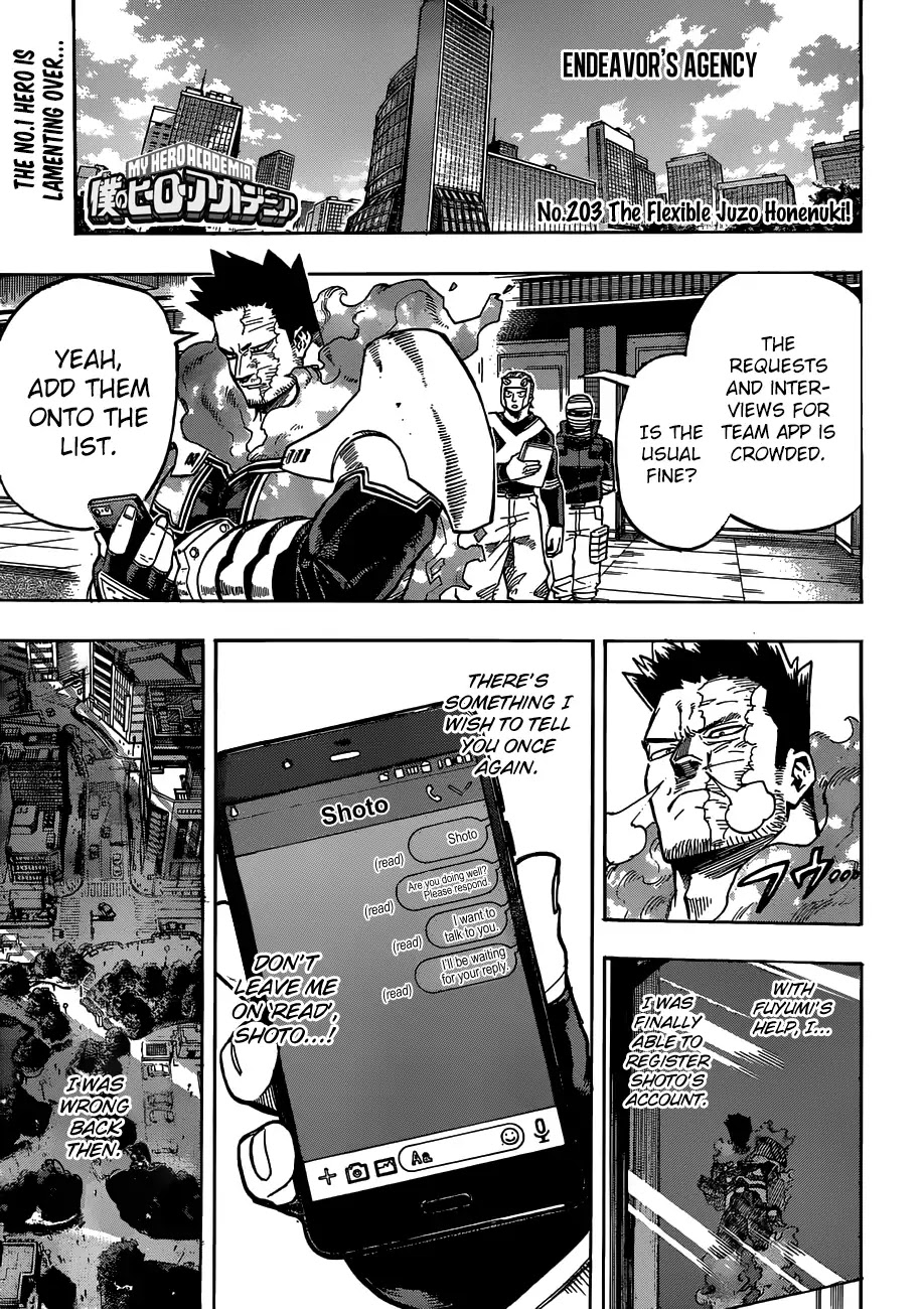 Boku No Hero Academia - Chapter 203: The Flexible Juzo Honenuki