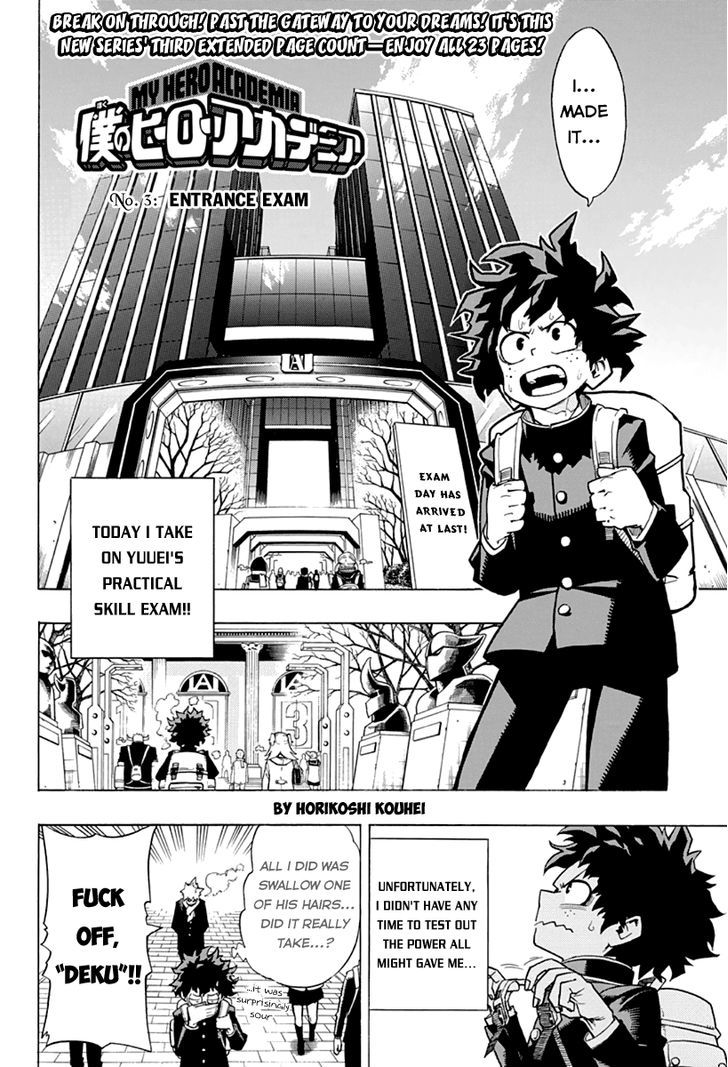 Boku No Hero Academia - Chapter 3 : Entrance Exam