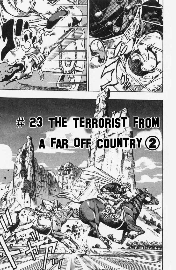 Steel Ball Run - Vol.4 Chapter 23 : The Terrorist From A Far Off Country Part 2