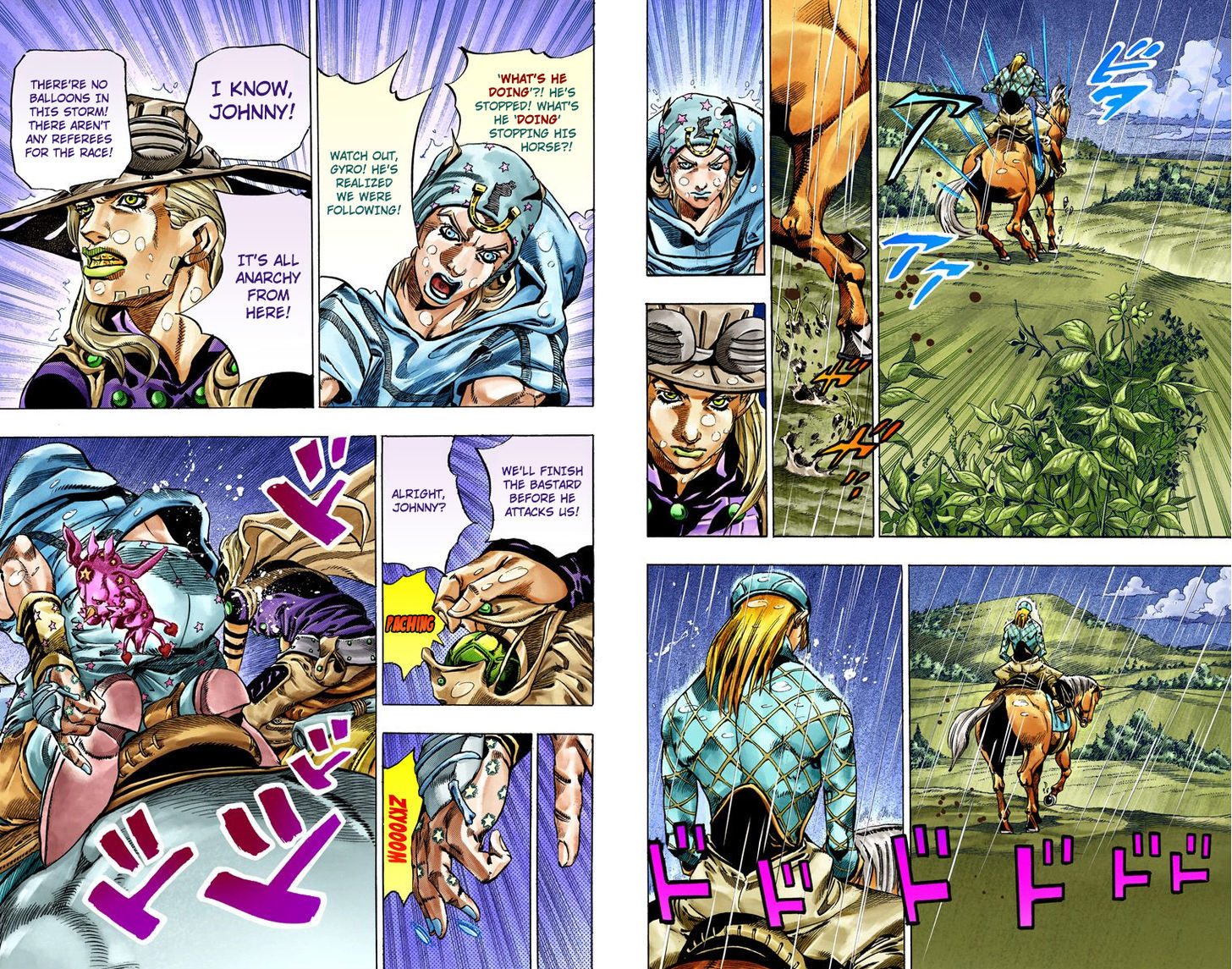 Steel Ball Run - Vol.9 Chapter 38 : Catch The Rainbow (On That Stormy Night) Part 1