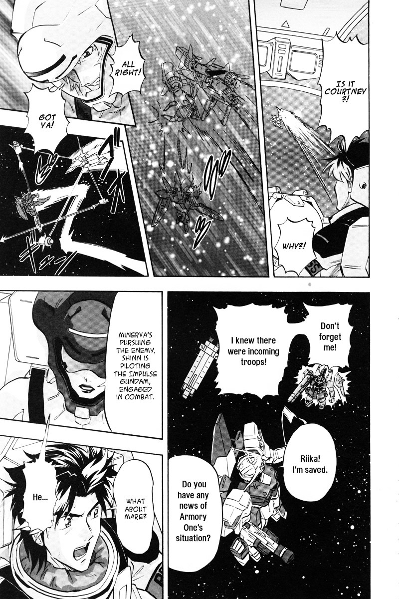 Kidou Senshi Gundam Seed Destiny Astray - Vol.3 Chapter 12 : Scoop.12 - Armory One Raid