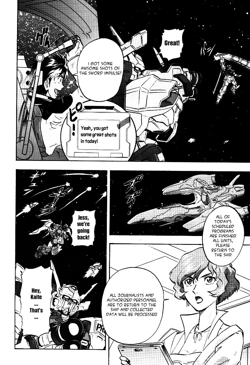 Kidou Senshi Gundam Seed Destiny Astray - Vol.2 Chapter 10 : Scoop.10 - Conspiratorial Shadow