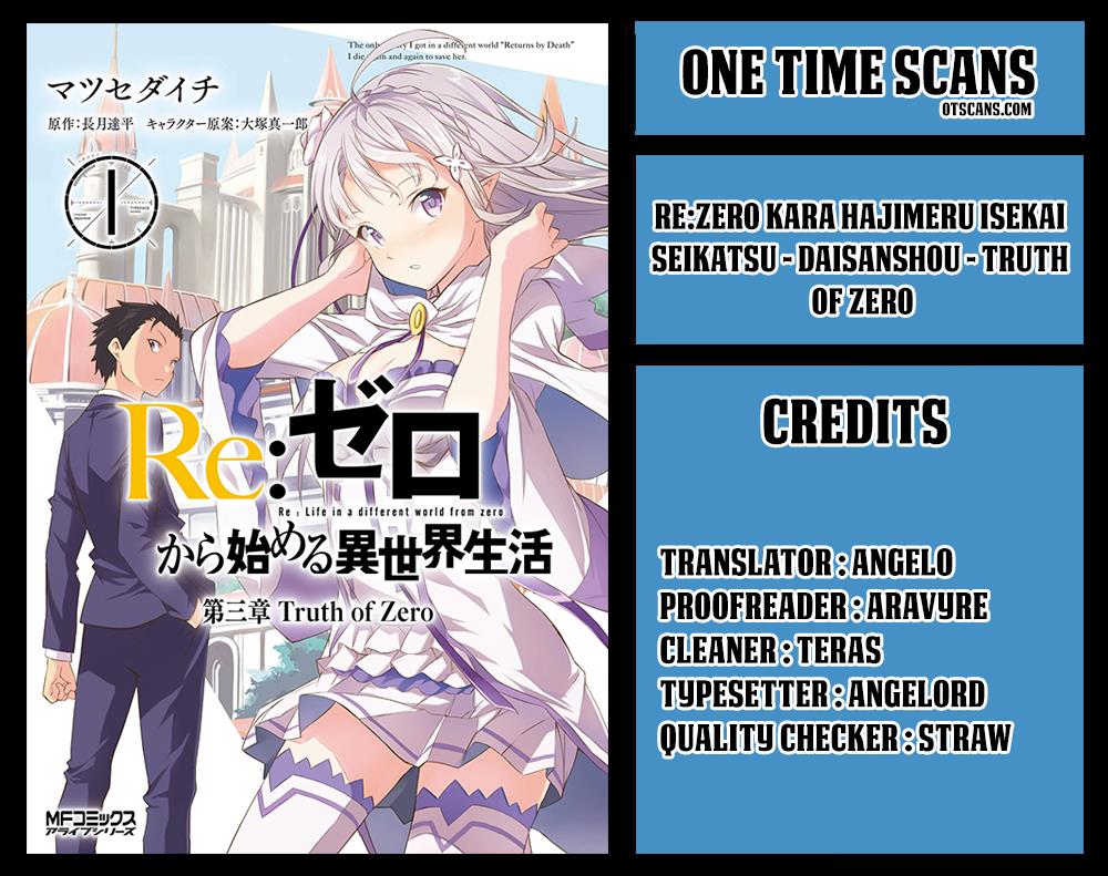 Re:zero Kara Hajimeru Isekai Seikatsu - Daisanshou - Truth Of Zero - Chapter 27