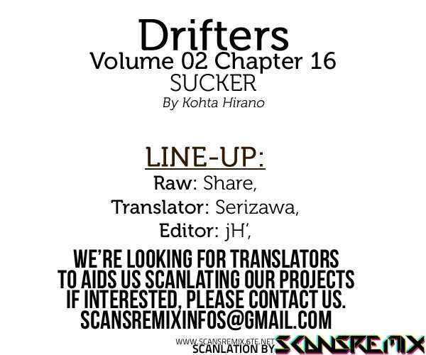 Drifters - Vol.2 Chapter 16 : Sucker