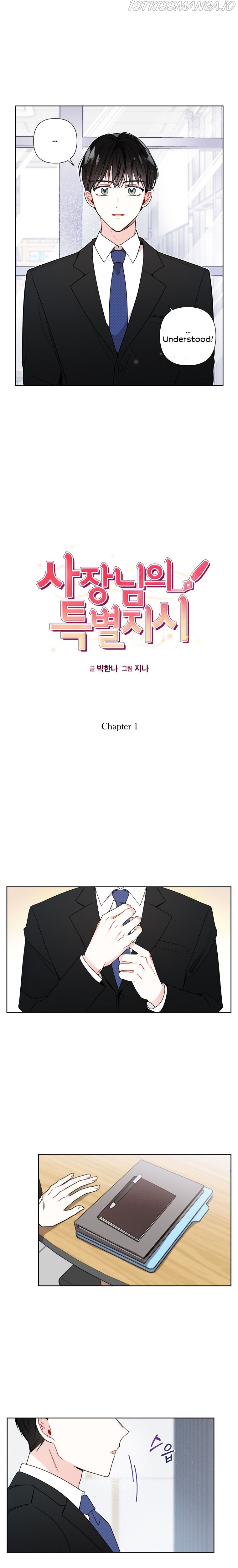 The President’s Special Instructions - Chapter 1