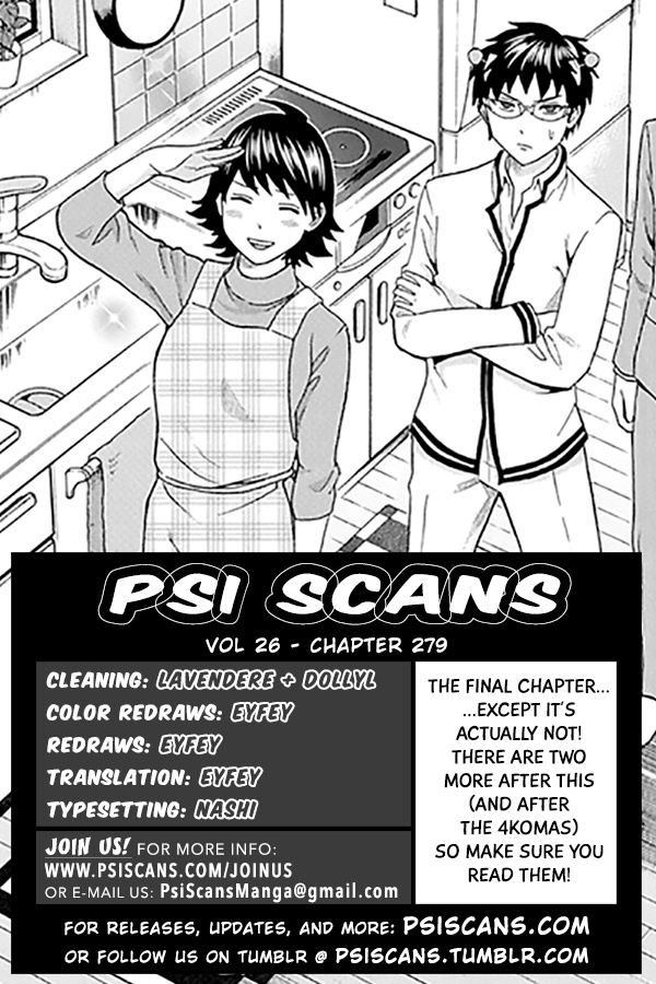 Saiki Kusuo No Sainan - Chapter 279: The Psinale Of Saiki Kusuo