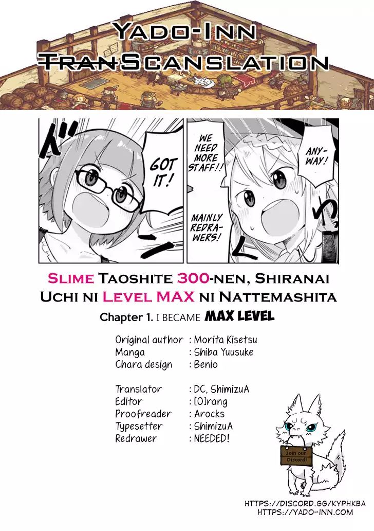 I’ve Been Killing Slimes For 300 Years And Maxed Out My Level - Chapter 1: I Became Max Level