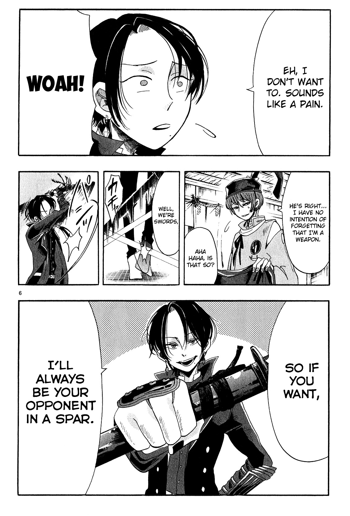 Touken Ranbu Anthology ~ Hibana Mae, Touken Danshi ~ - Vol.1 Chapter 6 : Mikazuki Knows About It / Takagi Yuuna