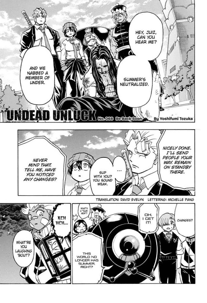 Undead + Unluck - Chapter 68 : No. 068 Be Back Soon