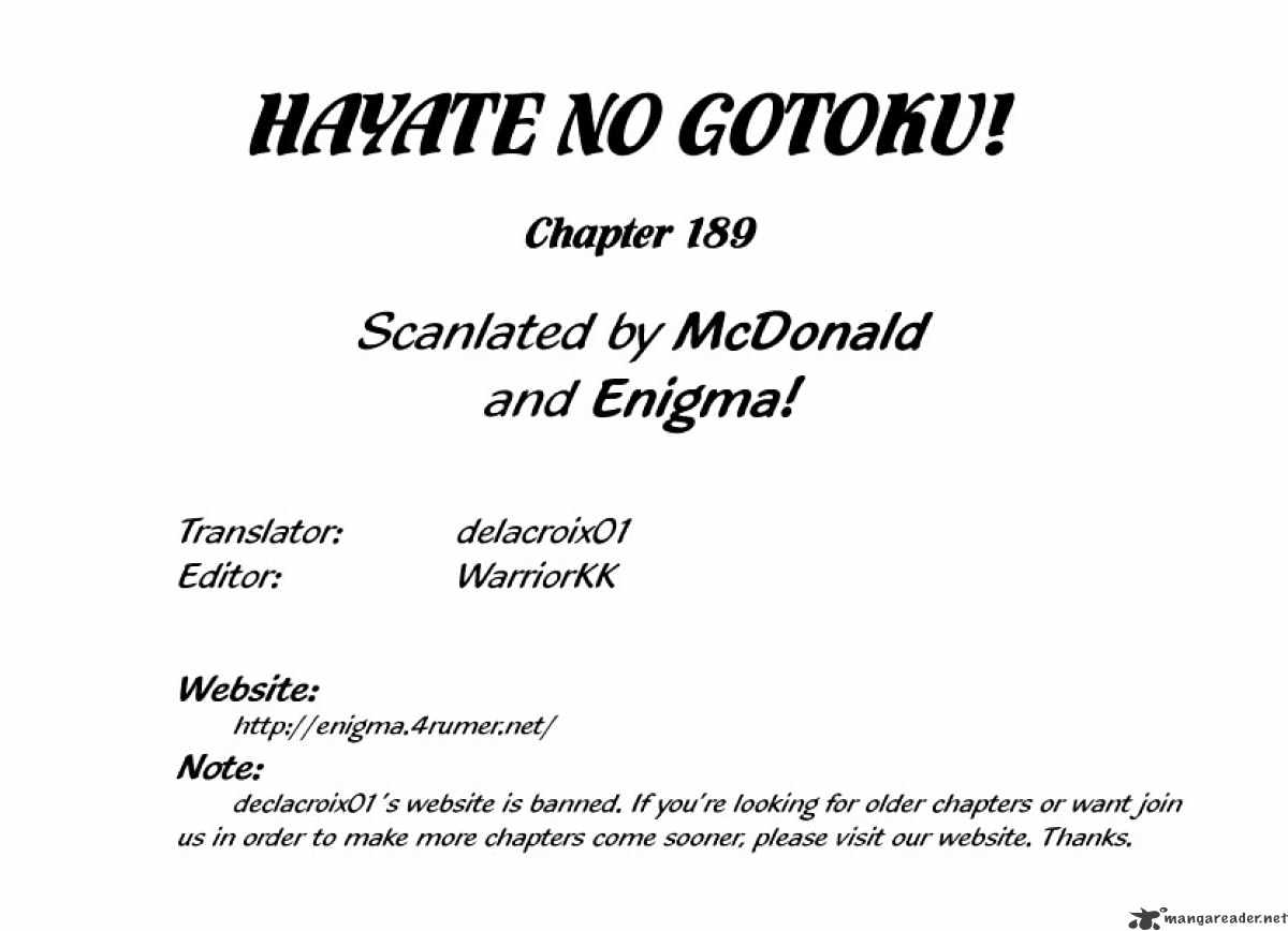 Hayate No Gotoku! - Chapter 189