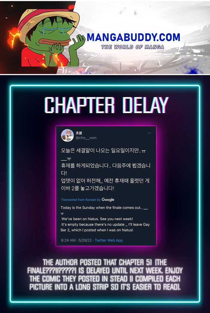 The Third Ending - Chapter 50.1 : Chapter 51 Delay + Twitt.