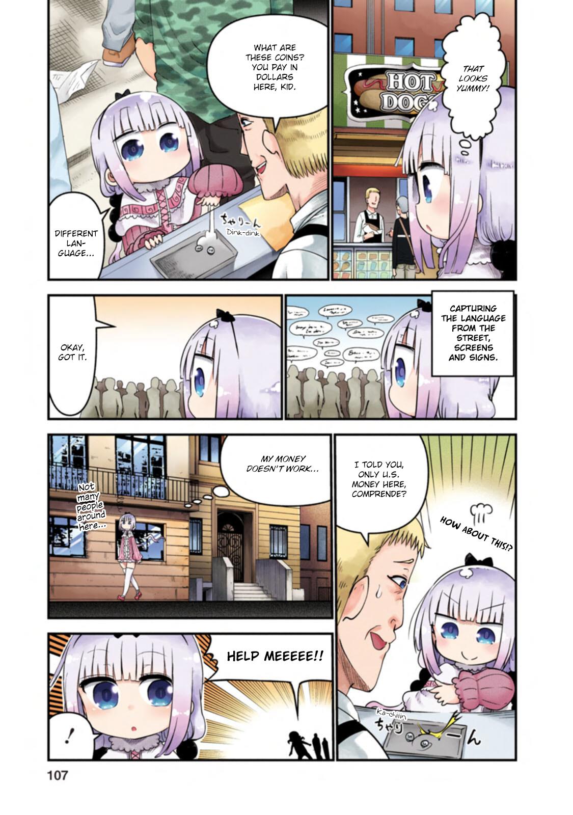 Kobayashi-San Chi No Maid Dragon Full Color Comic - Vol.1 Chapter 8: Kanna In New York