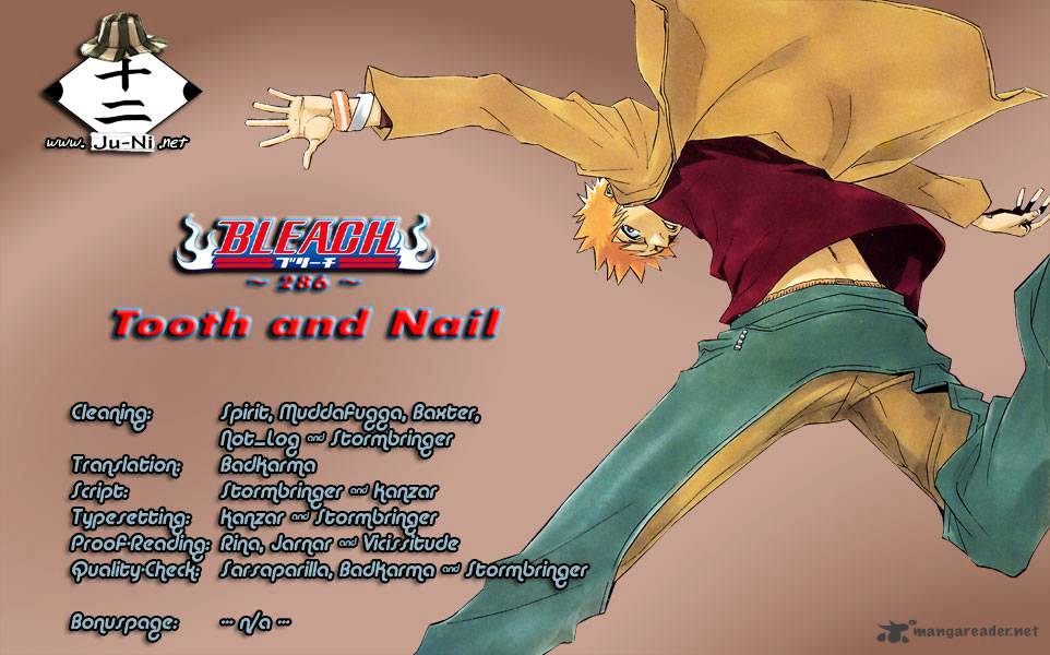 Bleach - Chapter 286 : Tooth And Nail