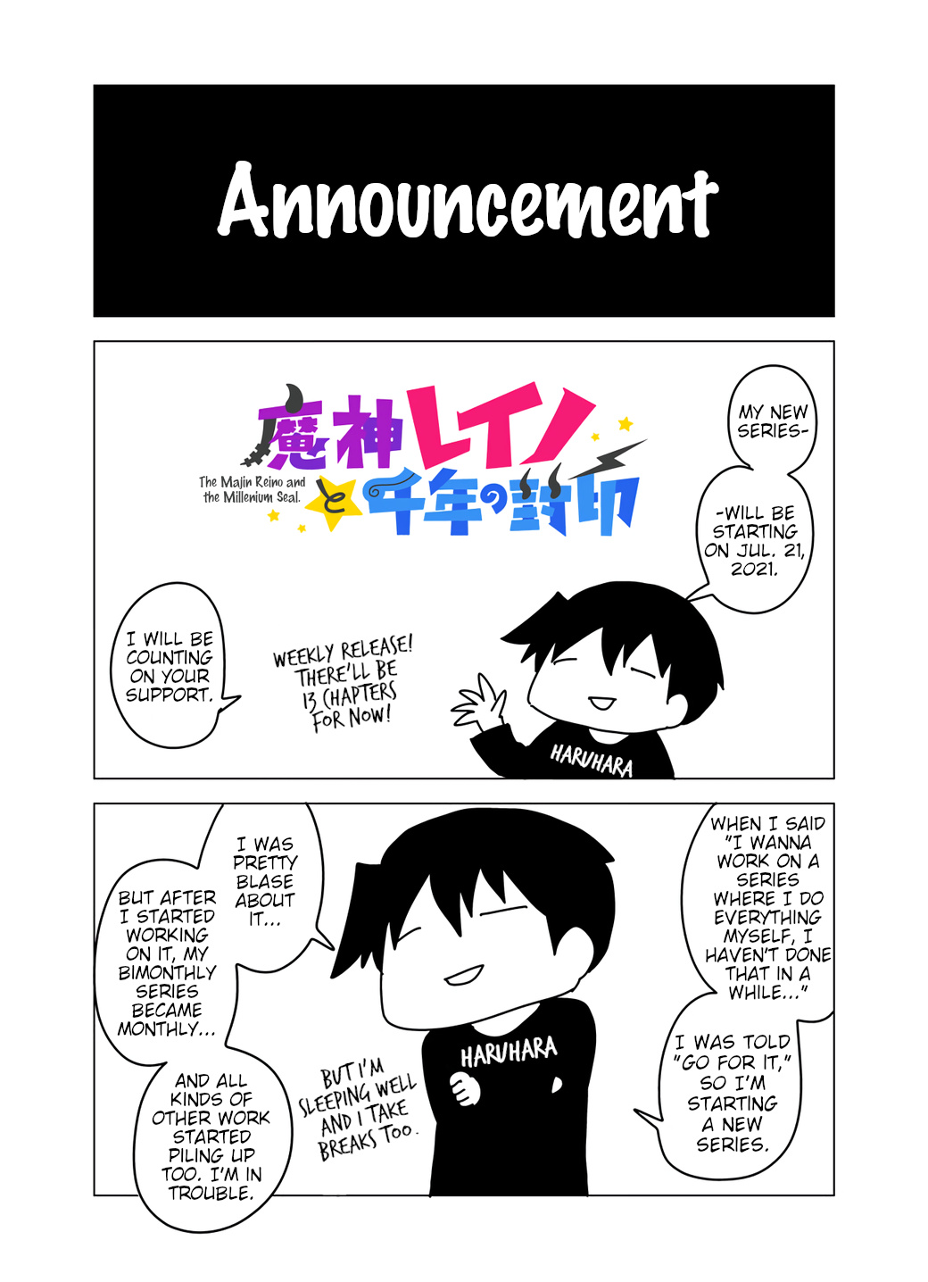 Senyuu. - Vol.6 Chapter 53.5: Announcement