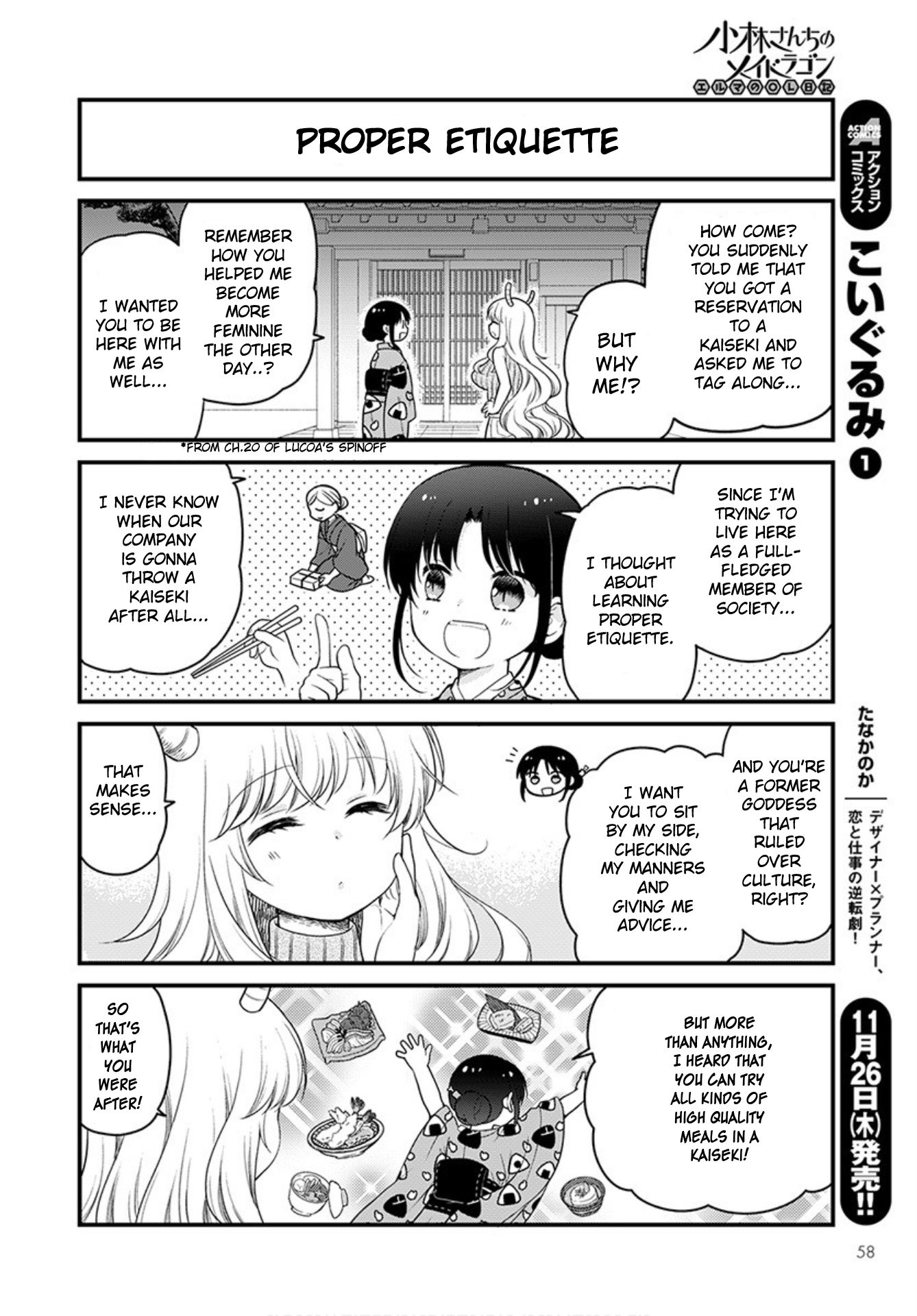 Kobayashi-San Chi No Maid Dragon: Elma Ol Nikki - Chapter 40: Let's Eat At A Kaiseki